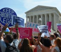 After the 2016 decision on Whole Woman's Health v. Hellerstedt Texas abortion case, Supreme Court, Washington, DC. Photo: Adam Fagan via Creative Commons License