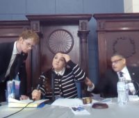 Jim Wiley & Hannah Goodman at Libertarian Party of Colorado State Convention, Oct. 18, 2025.