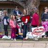 Anti-Abortion protestors rally in front of RISE Collective, Boulder