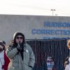 Protest at the empty Big Horn Correctional Facility in Hudson, CO, which is under contract to be an ICE detention facility.