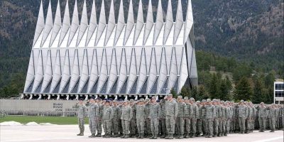 The U.S. Air Force Academy cadet wing, April 24, 2015. Air Force photo by Mike Kaplan.