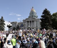 No Kings Rally, Colorado state Capitol, Oct. 18. 2025. Photo: Beth Schneider