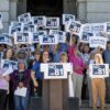 Opponents of Amendment 81, a pro-ICE ballot measure, kick off their NO on 81 campaign at the state Capitol. Sept 10, 2026. Photo: Beth Schneider.